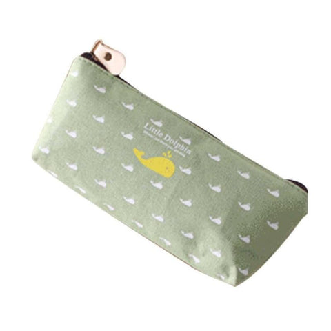 Cute Little Flowerscanvas Stationery Bag Animal Family Pen Bag
